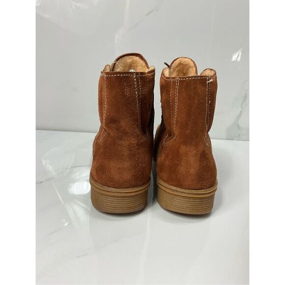 VINTAGE 50/60’s RARE J. S. RAUB Suede Sherpa lined shoes boots - Picture 2 of 8